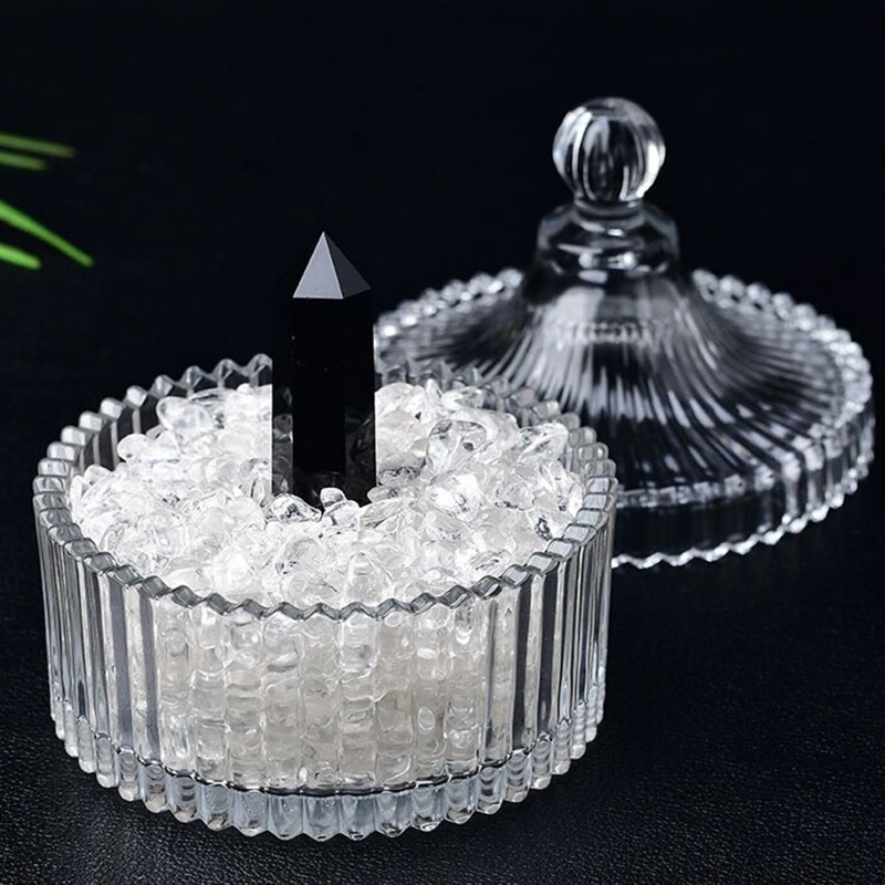 Factory direct natural amethyst gravel degaussing bowl ornaments bracelet degaussing stone jewelry container storage box