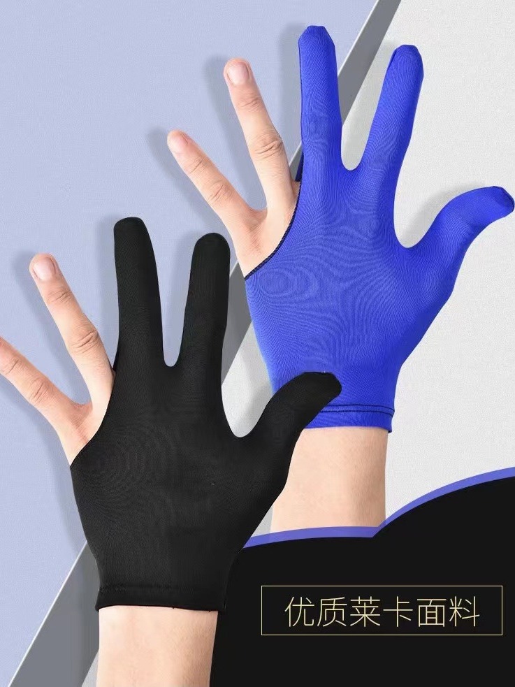 Billiards Gloves Billiard Room Professional Breathable Thin High-end Men's and Women's Left and Right Hand Three-finger Gloves Yo-Yo Gloves
