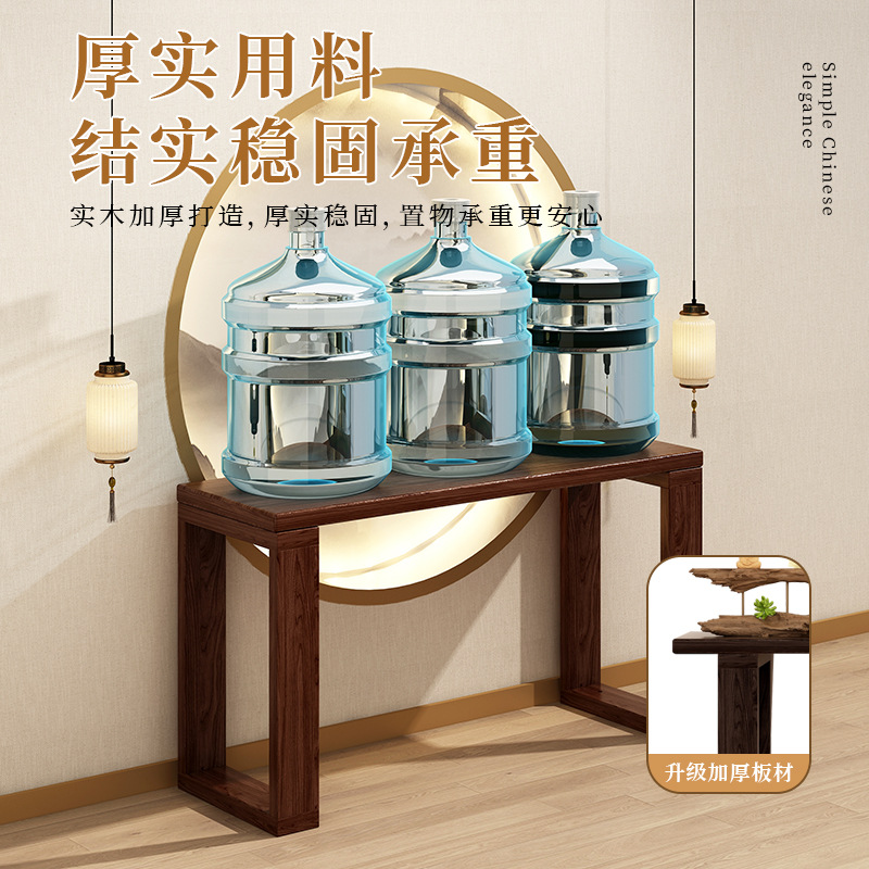 New Chinoiserie Strip Pattern, Entrance Table, Solid Wood Entrance Table, Wall Strip Table, Zen Pattern Table, Simple End View Table, Zen Incense Table