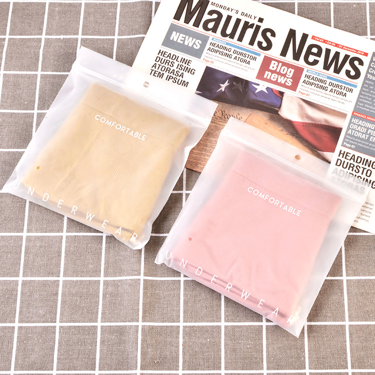 Neutral High-End Eva Frosted Underwear Packaging Bag for Men, Women and Kidsren Independent Underwear Bag Clothing Zipper Bag Can Add Log