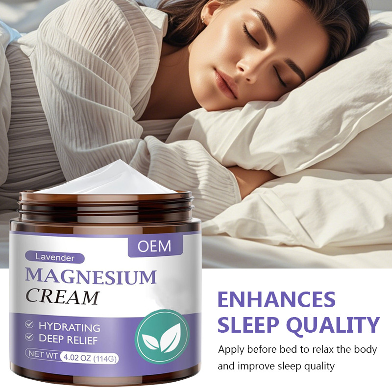 Amazon's Popular Magnesium Cream Oem Customization Can Be Used All over the Body to Relieve Muscle Nighttime Magnesium Cream English Packaging Oem