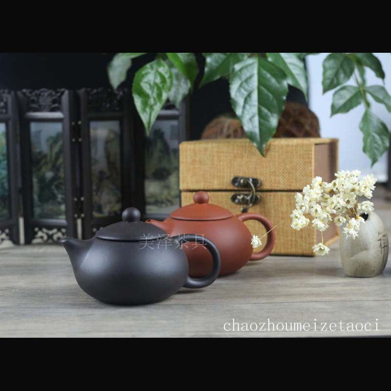 Chaozhou factory wholesale purple sand kung fu tea set 125ml Xi Shi pot supermarket store drainage affordable tea pot