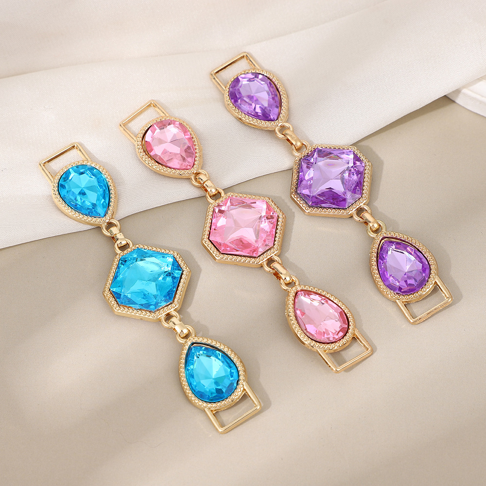 Бикини с цветными кристаллами и декоративной цепочкой, украшение для груди