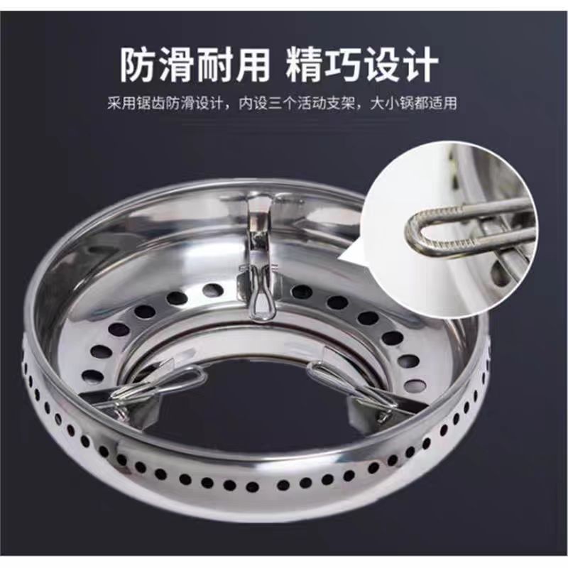 Cross-border Thickened Double-layer Stainless Steel Fire Gathering Cover Ring Stove Gas Stove Fire Stop Ring Frame Fire Gathering Windproof Cover