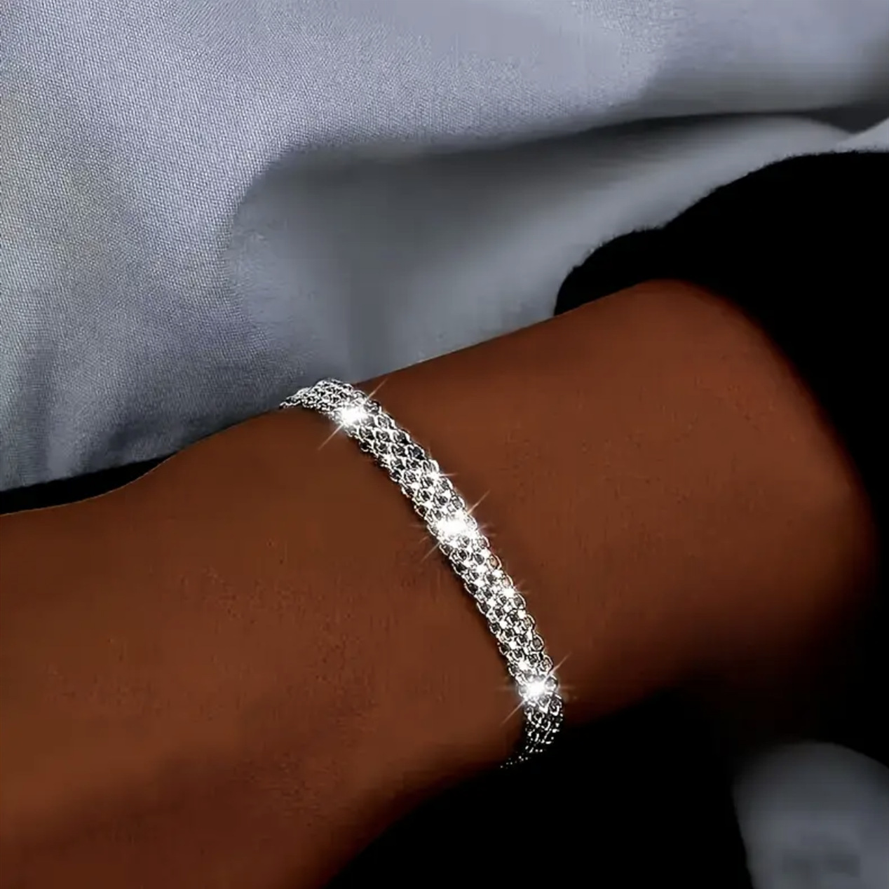 Элегантный браслет с плоской цепочкой, оптовая продажа для женщин