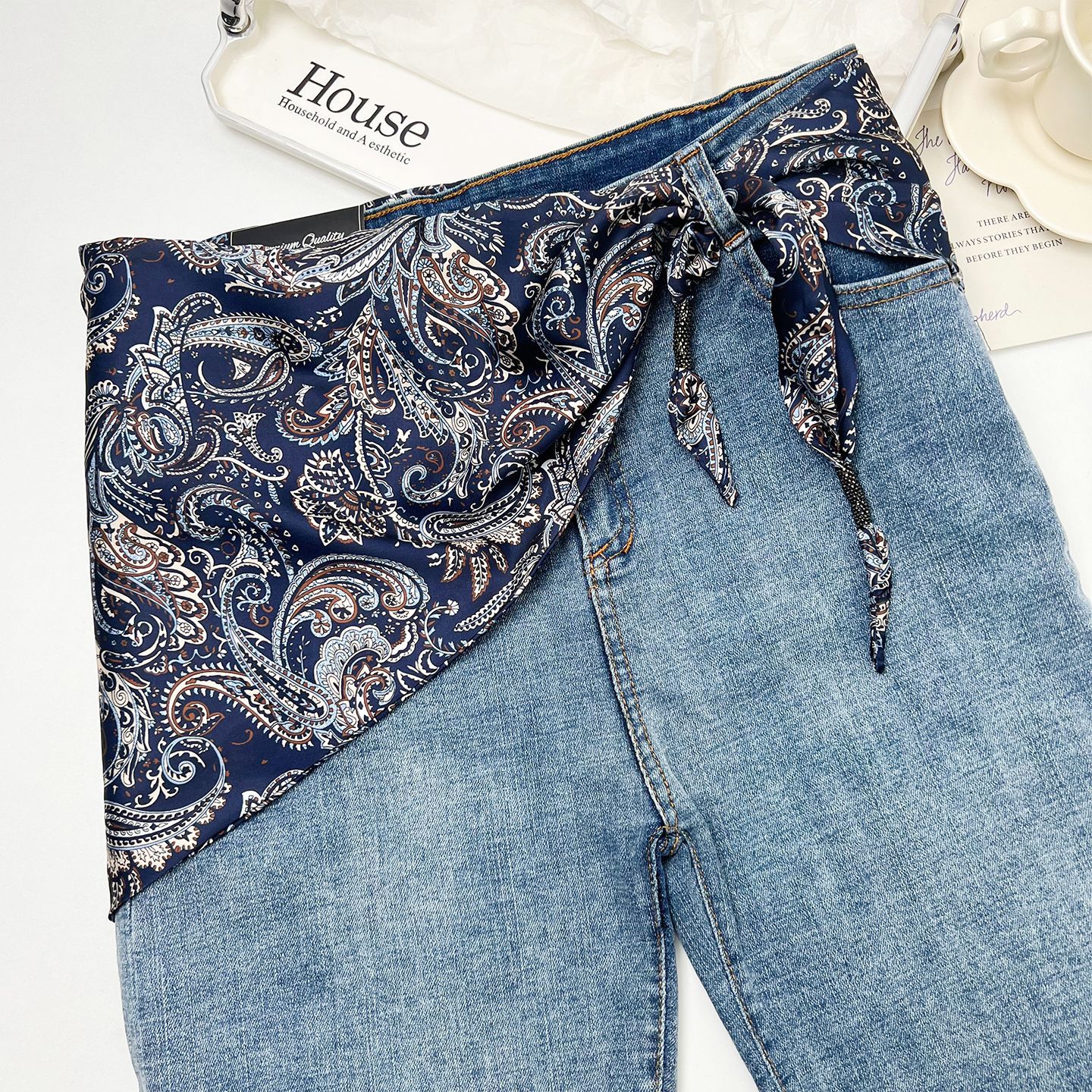 Винтажный шелковый платок с узором для женщин, треугольный платок для пояса, универсальный платок для шеи, оптовая продажа