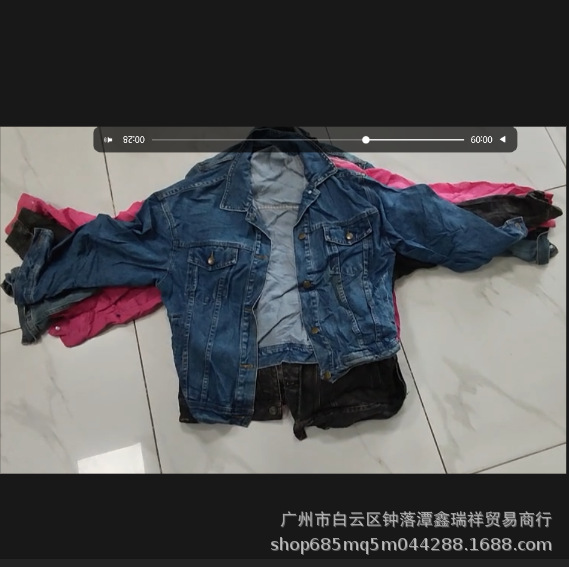 Second-Hand Clothes, Old Denim Jackets, Live Supply, Exported to Africa, Southeast Asia, Classic, Fashionable, Durable, Durable and Comfortable