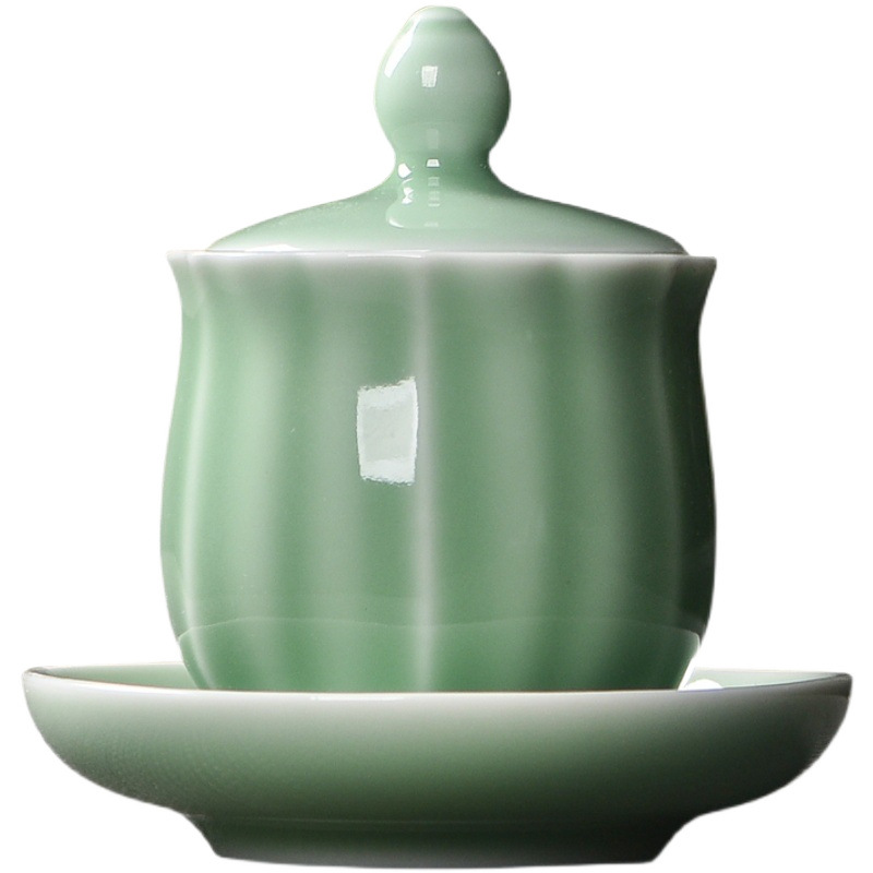 Holy Water Cup Buddha Front Supply Cup Ceramic Guanyin Water Supply Cup Buddha Water Purification Cup God of Wealth Small Tea Cup Buddha Supplies