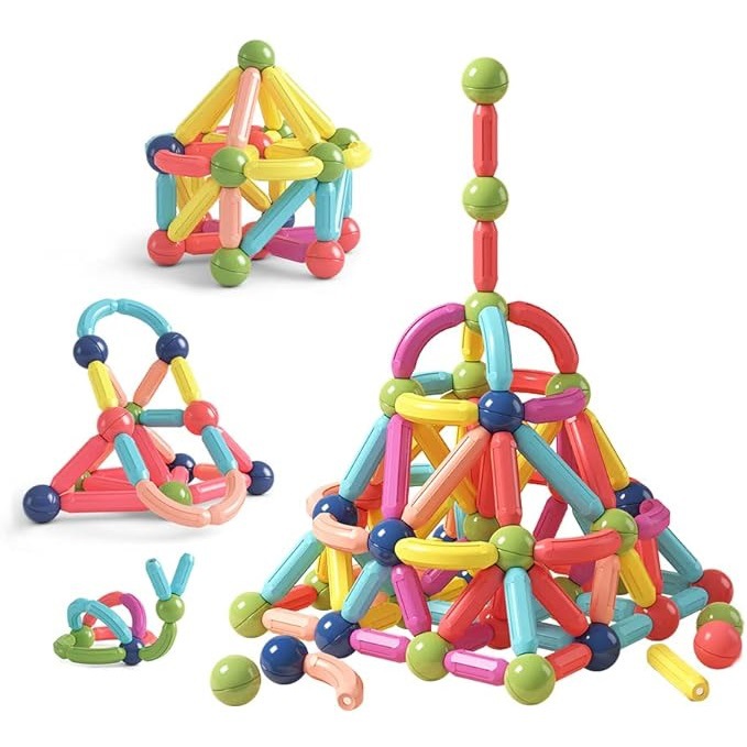 Cross-border magnetic stick wholesale children's early education educational toys changeable boys and girls assembled large particles magnetic building blocks