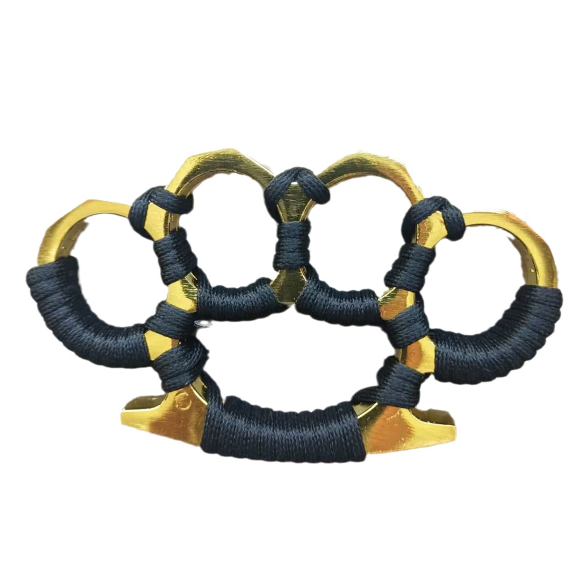 Four-Finger Self-Defense Finger Buckle, Tiger Hand Brace, Boxing Buckle, Zinc Alloy Material, Strong and Wear-Resistant, Thick Flat Tie Rope