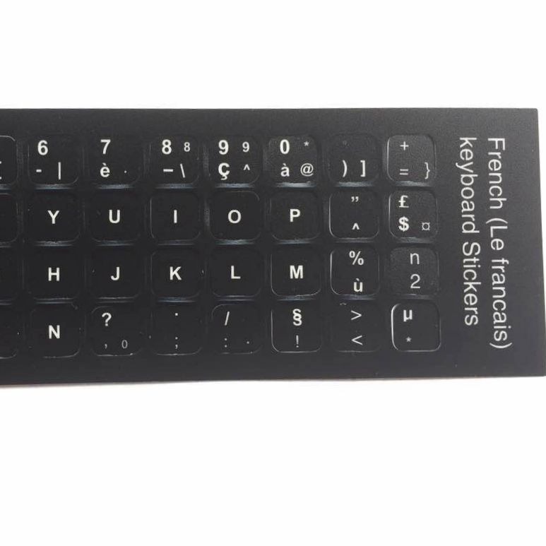Russian French Arabic English Language Keyboard Stickers Computer Frosted Button Stickers Alphabet Stickers