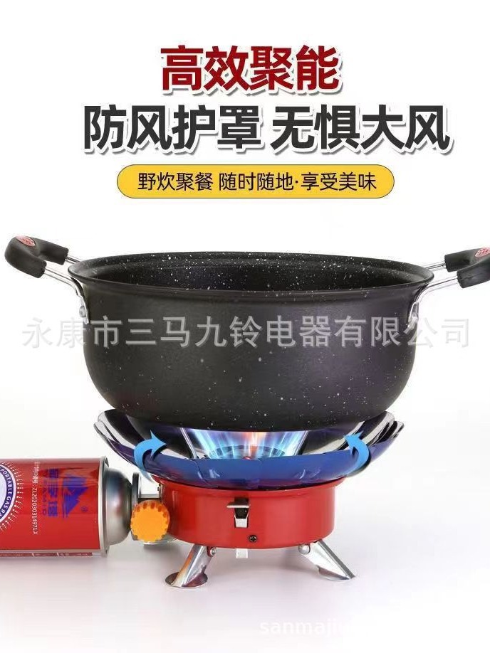 Cross-border portable Lotus stove outdoor stove split windproof camping stove picnic gas stove wholesale