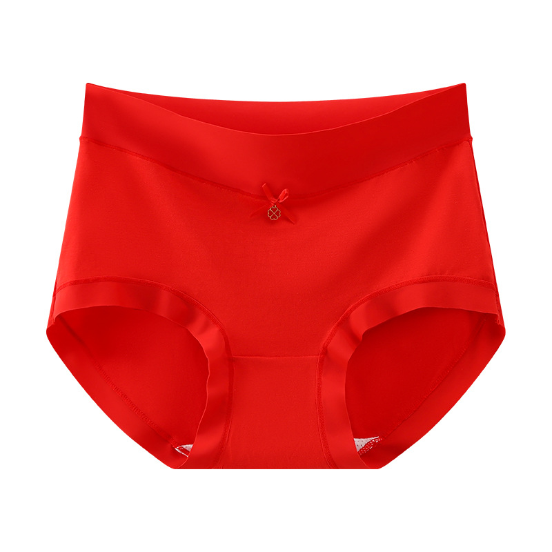 Factory modal year of the snake women's underwear this year red mid-waist high elastic comfortable seamless hip briefs