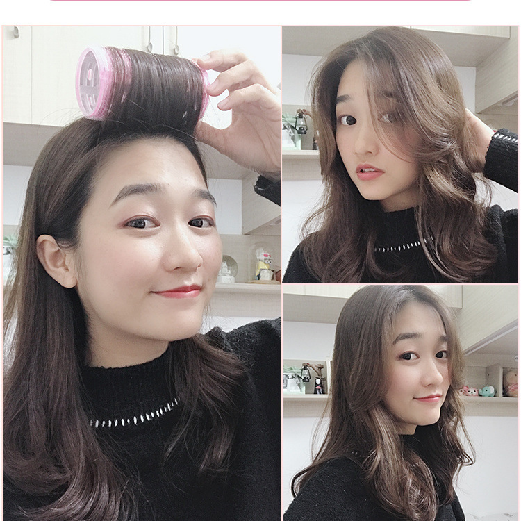 Korean style air bangs hair curler aluminum core self-adhesive hair curler fluffy hair curler nylon hair curler does not hurt hair