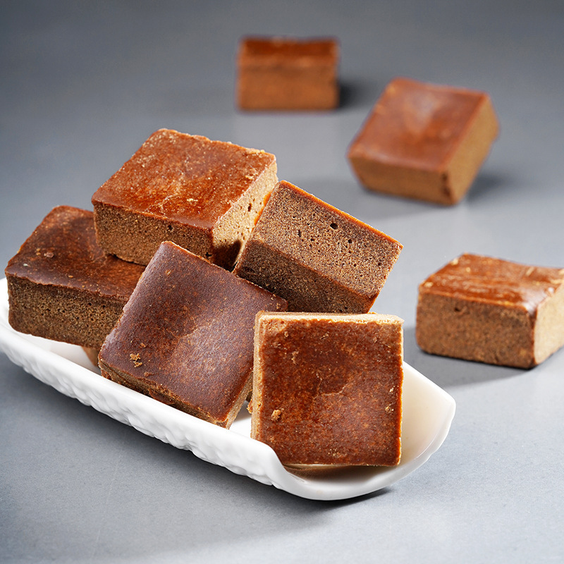 Yunnan Original Organic Brown Sugar Black Sugar Ginger Tea Traditional Handmade Square Sugar Cane Old Brown Sugar Bottled Bulk Wholesale