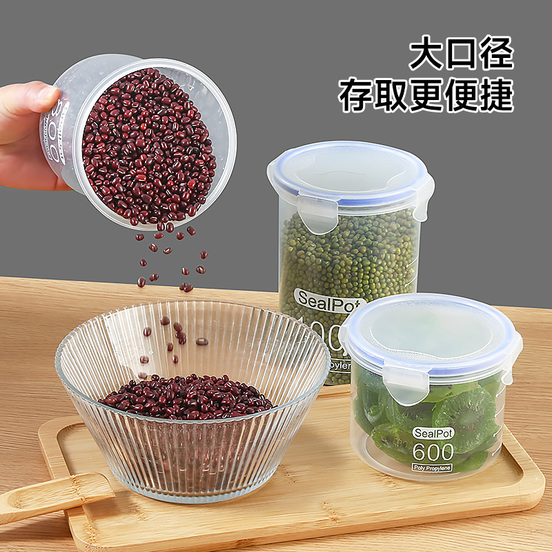 2 Sealed Large Transparent Plastic Sealed Jar Milk Powder Jar Food Jar Kitchen Grain Storage Box Storage Jar