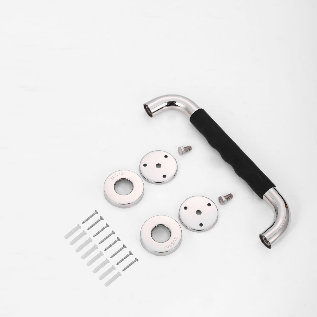 304 Stainless Steel Silicone Handrail Handicap Handrail Barrier-free Elderly Toilet Handrail Non-slip Toilet Handle