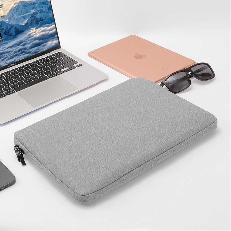 Spot Wholesale Dropshipping 13 Oxford Cloth Velvet Thickeneded Notebook Two-Way Zipper 15inch Computer Sleeve Bag