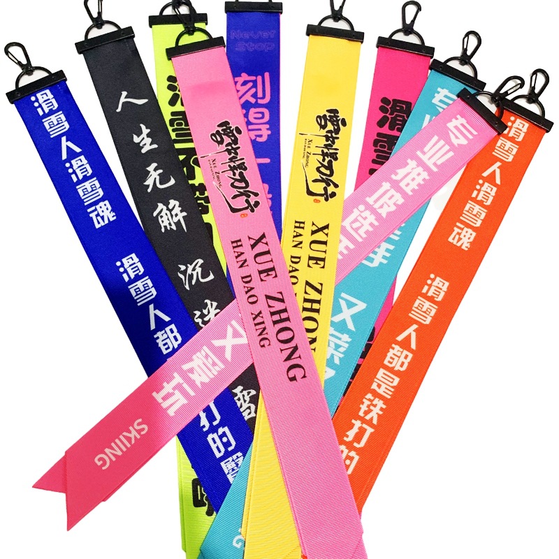 Factory Direct Ski ribbon snow club pendant ski team clothes Net Red personality ribbon double board riding