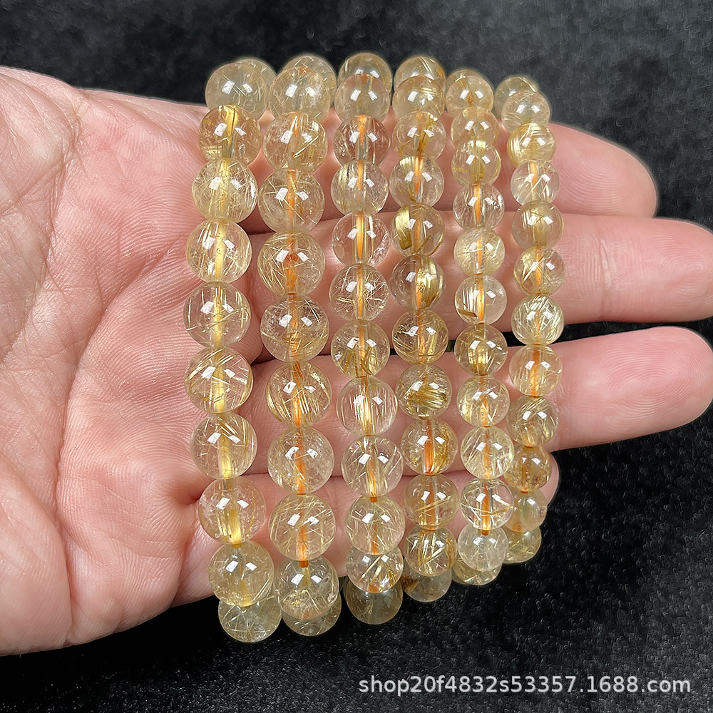 Huiying Jewelry Natural White Crystal Pink Crystal Bracelet for Women Aquamarine Green Ghost Amethyst Bracelet for Men Wholesale