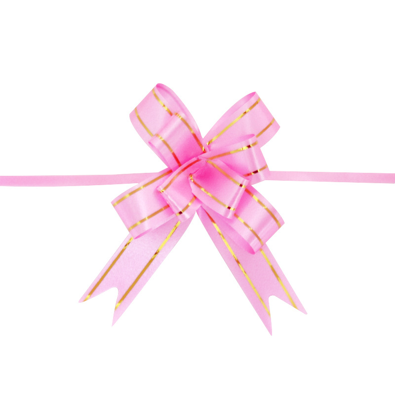 Gift Gold Edge Flower Decoration Boxed Gift Bow Packaging Ribbon Wedding Car Decoration Stereo Flower