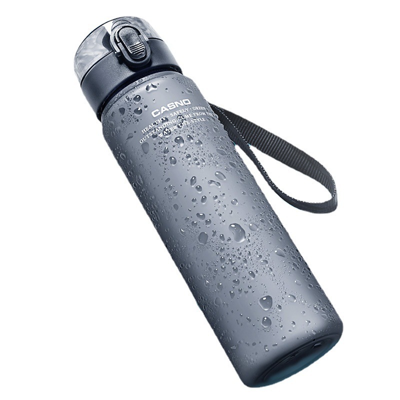 Cassino Frosted Sports Water Cup Plastic Handicap Cup for Men and Women Creative Portable Student Kettle with Lid Space Cup