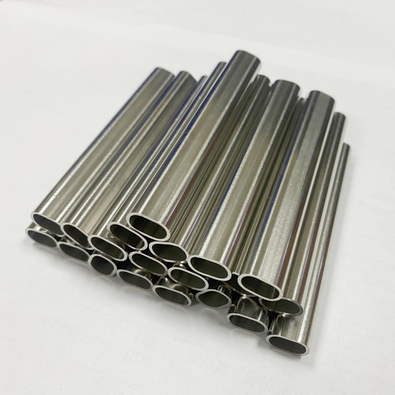 Foshan 316 Brushed Stainless Steel Flat Oval Tube 304 Oval Tube Polished 201 Special-Shaped Tube Triangular Tube Arched Tube Factory