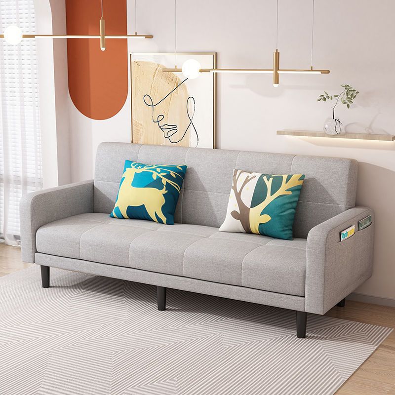 Multifunctional Sofa Living Room Small Apartment Technology Cloth Folding Sofa Bed All-In-One Dual-Purpose Rental House Small Sofa Footrest