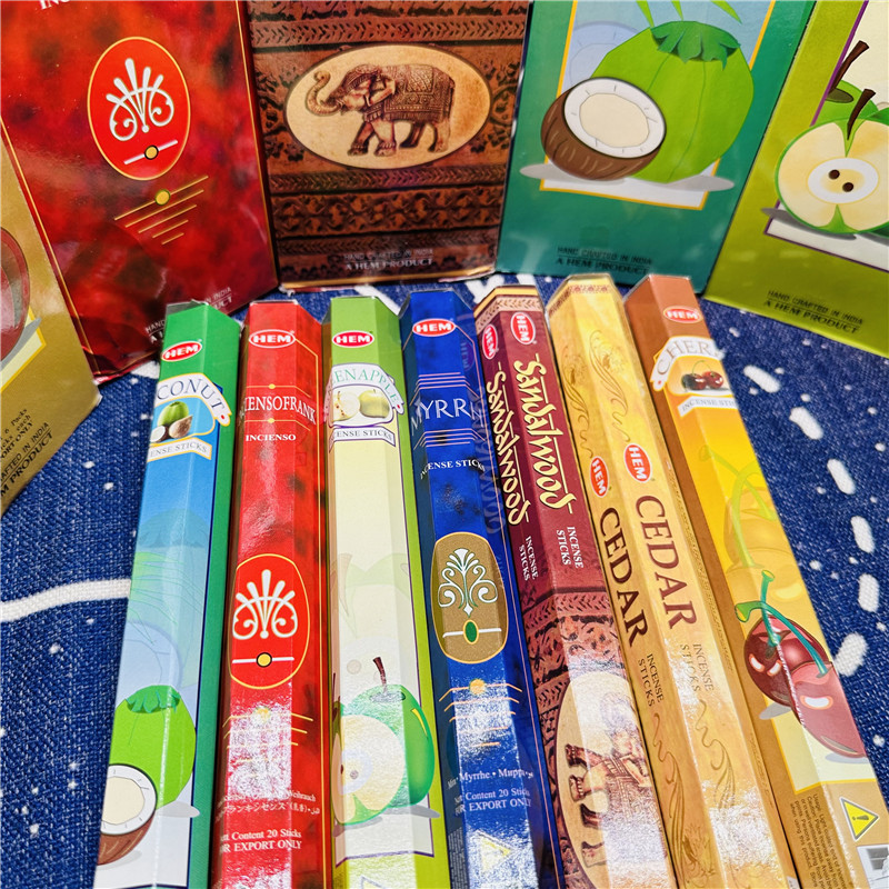 Ладан Hem индийский кокос кокосовое яблоко вишня фруктовый ладан ладана мирра лаошань сандал для аромата в шкафу