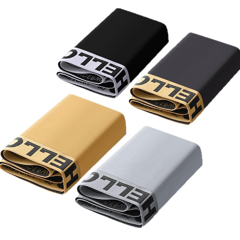 Free shipping men's underwear ice silk seamless sexy mid-waist underwear boxer underwear wholesale generation