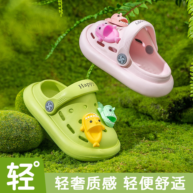 Children's Cave Shoes Summer Boys and Girls Baby Cute Cartoon Soft Sole Outdoor Toe Sandals Beach Sandals