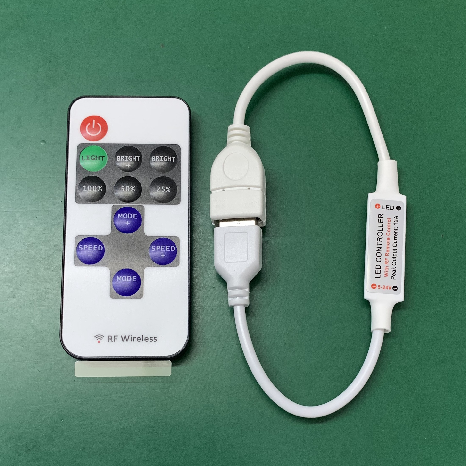 RF11 key monochrome controller monochrome light bar string 5-24v RF remote control led dimmer 12A