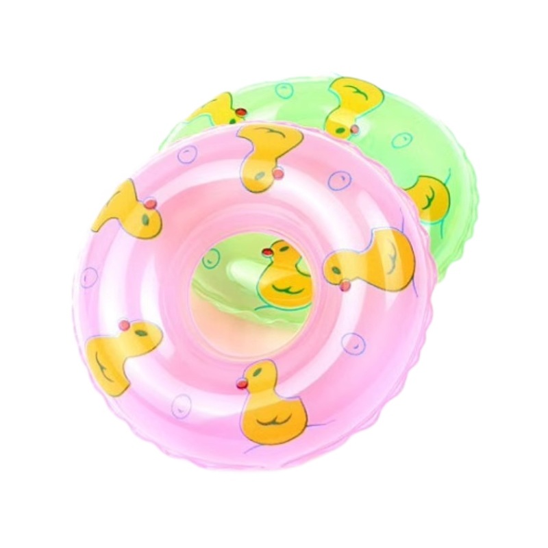 Inflatable Toys Mini Small Swimming Ring Children's Water Play Toys Vinyl Yellow Duck Accessories Environmental Protection Bath Small Swimming Ring