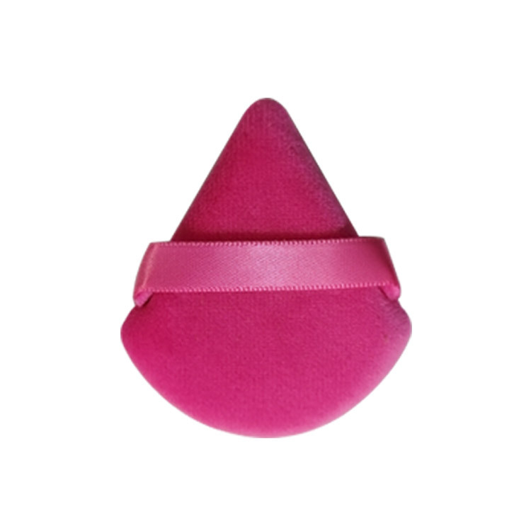Factory spot triangular puff suede powder puff fan Powder Puff powder cake makeup sponge beauty makeup tools