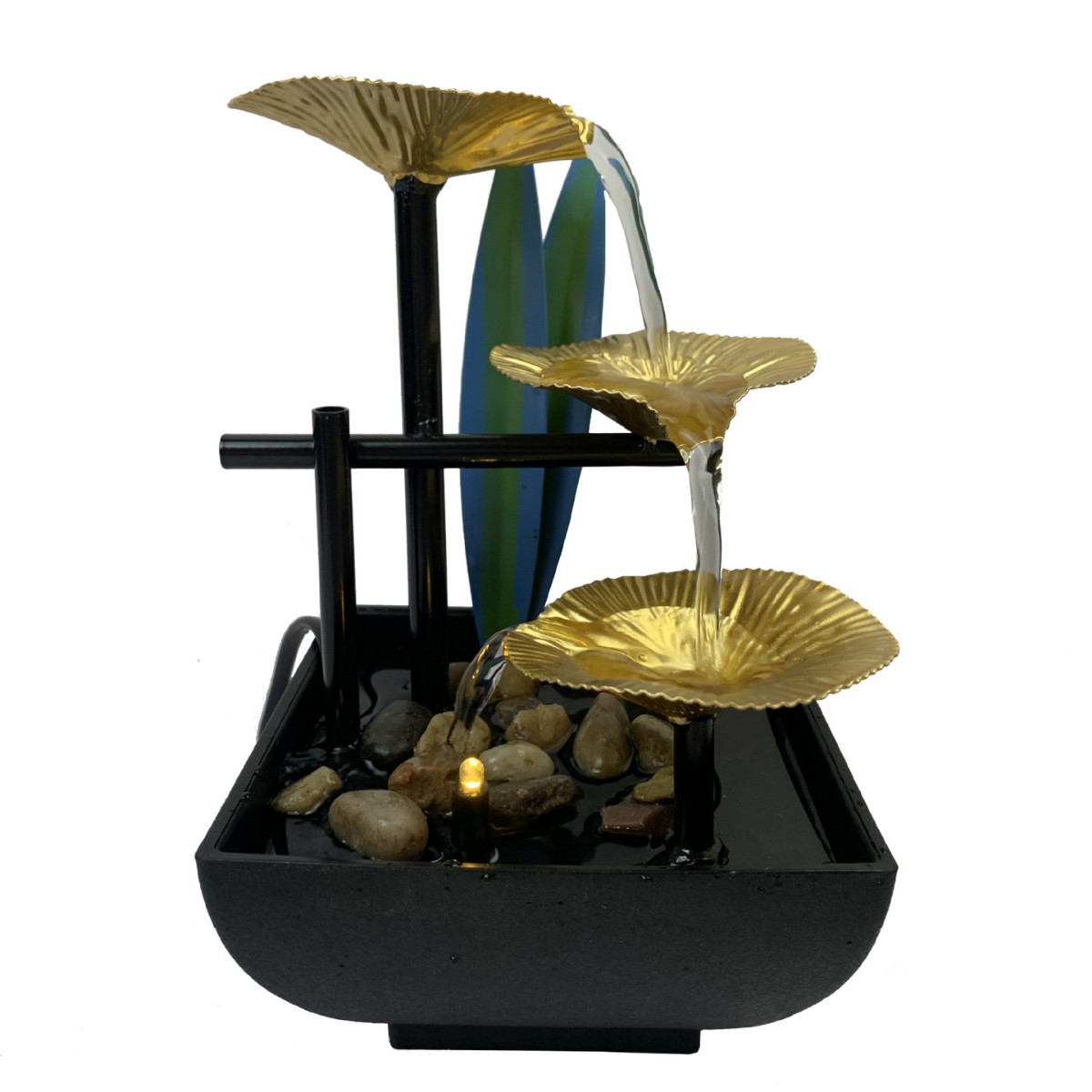 Factory Direct Supply of Light Luxury Home Accessories Wrought Iron Flowing Water Ornaments Humidifier Desktop Ornaments Office Wholesale Delivery