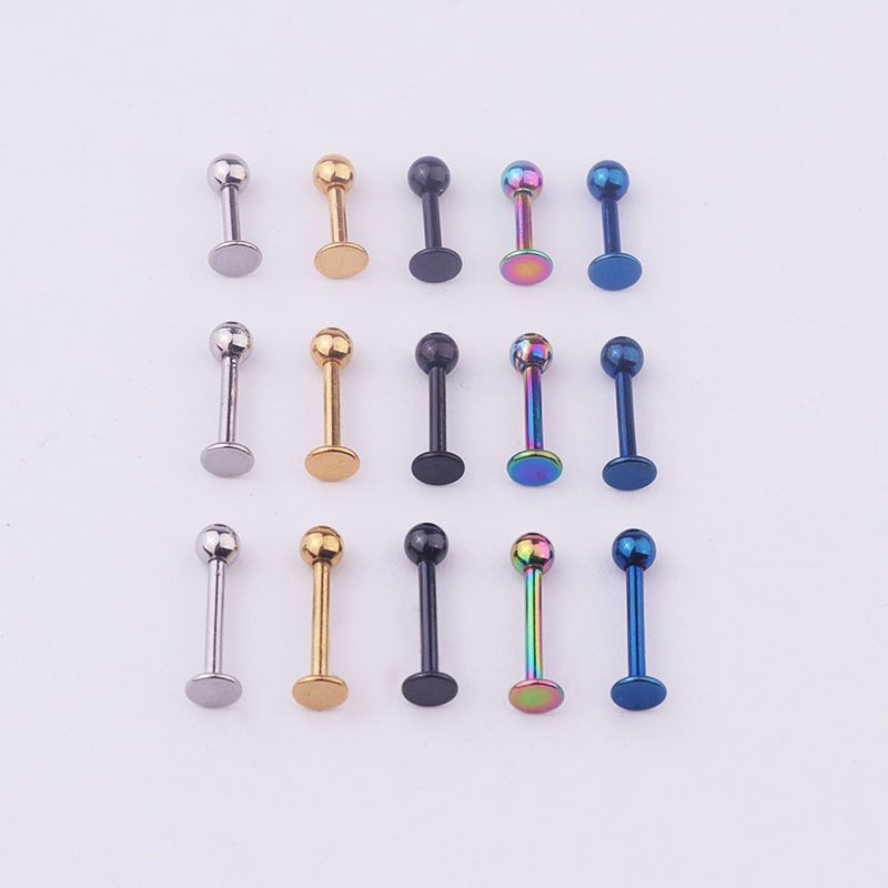Stainless Steel Puncture Manufacturer Direct Sales Cross-Border Amazon Lip Nail Nose Nail External Thread Ear Nail Ear Bone Nail