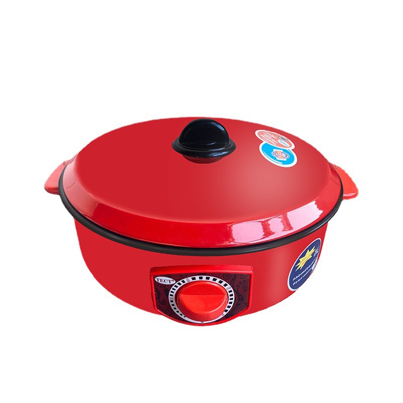 Thai Red Pot 10- 12-14inch Electric Cooking Pot Household Electric Wok Southeast Asia Myanmar Singapore Red Electric Hot Pot