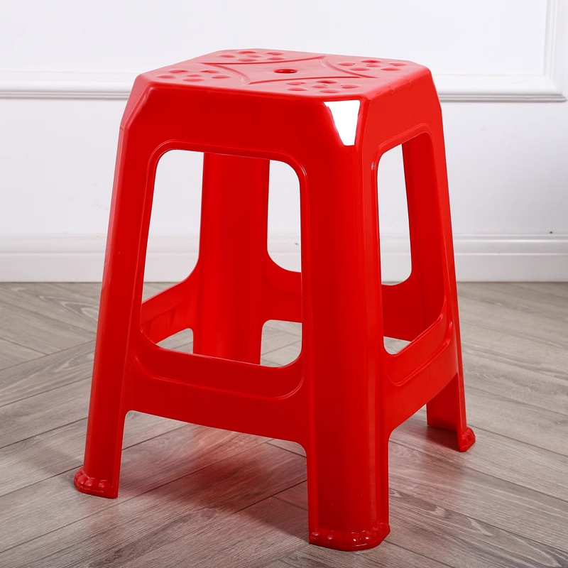 Thickened Frosted Plastic Stool Household Nordic High Stackable Non-slip Living Room Dining Table Storage Stool Extra-thick