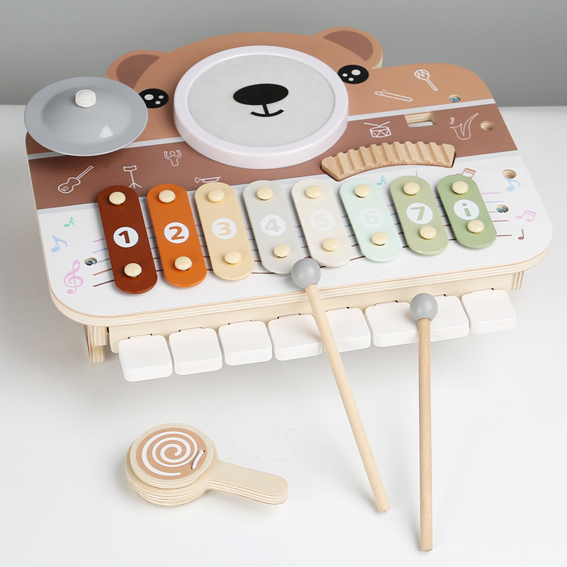 Cross-Border Baby and Kids Music Percussion Music Table Birthday Gift for Men and Women Orff Musical Instrument Teaching Aids Wooden Toys