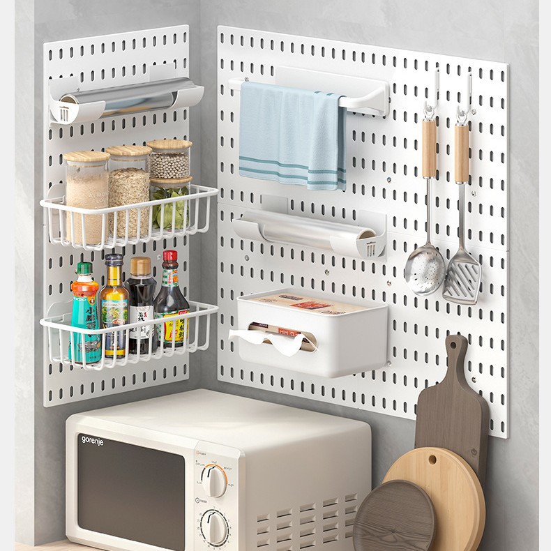 Foshan Galvanized Iron Sheet Perforated Mesh Aluminum Hanging Board Perforated Stainless Steel Round Hole Audio Mesh Tool Storage Perforated Board