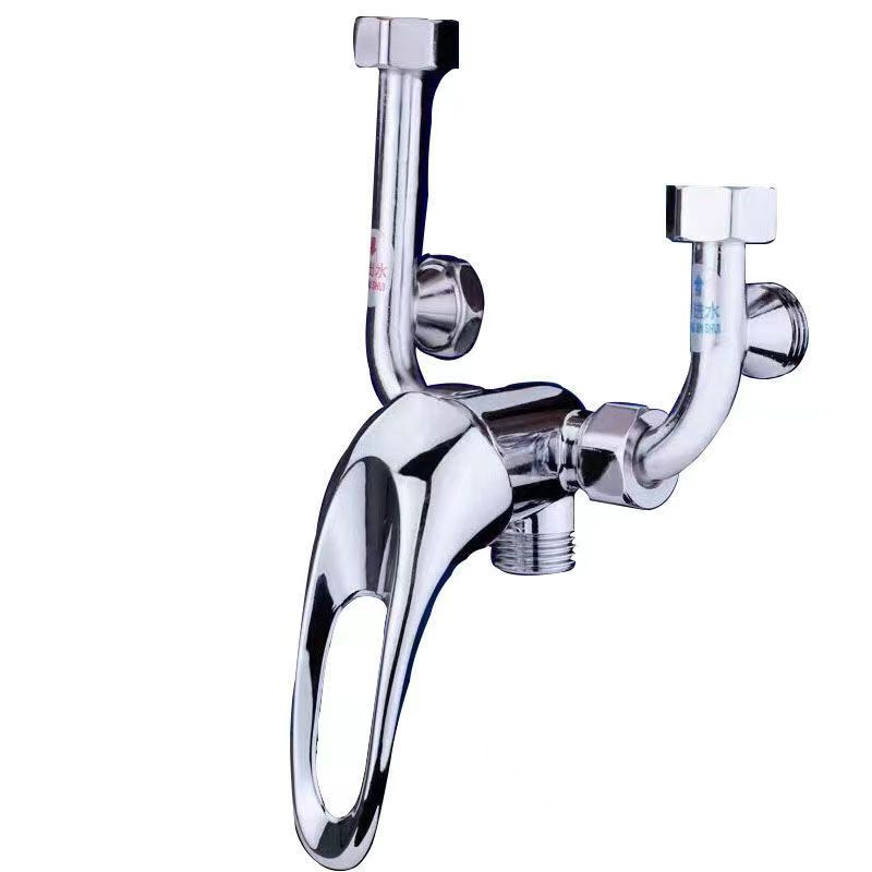 Electric water heater mixing valve open-mounted hot and cold faucet shower U-valve mixing valve all copper universal three-way water valve