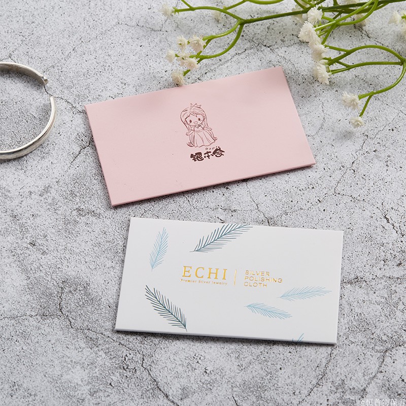 Ткань из оленей кожи 6.5*10, тисненная, индивидуальная упаковка, полировочная ткань для серебра с напечатанным логотипом 8*8