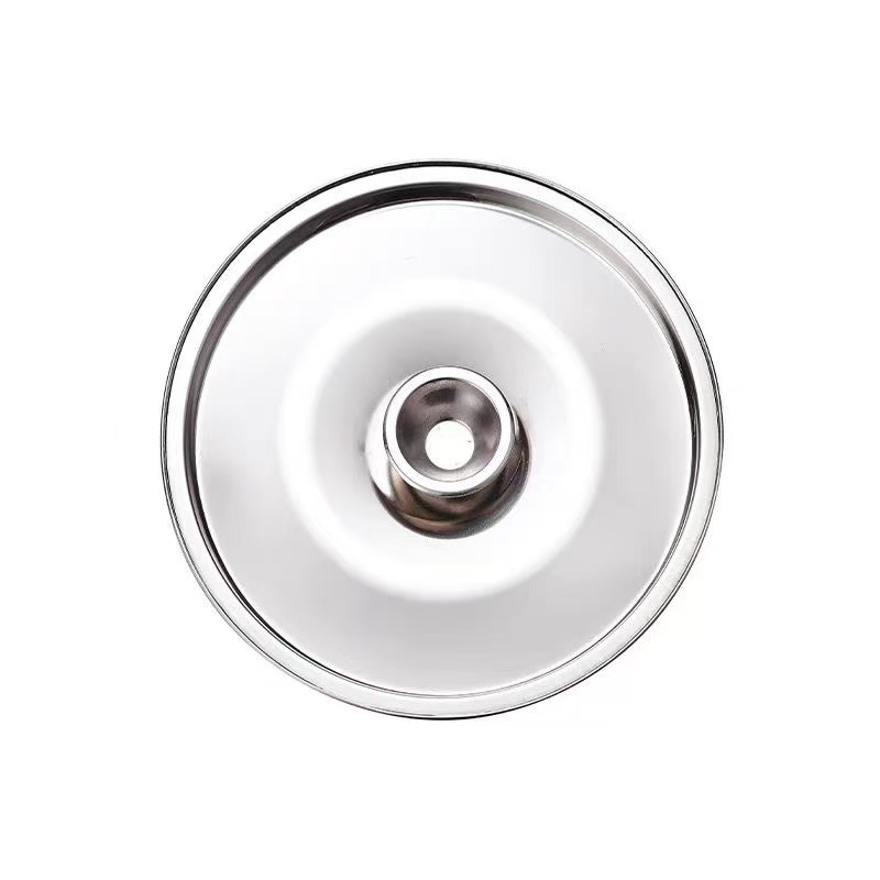 Stainless steel lid 10-34cm barrel lid Universal round seasoning jar lid oil drum lid small pot lid basin lid taste cup lid