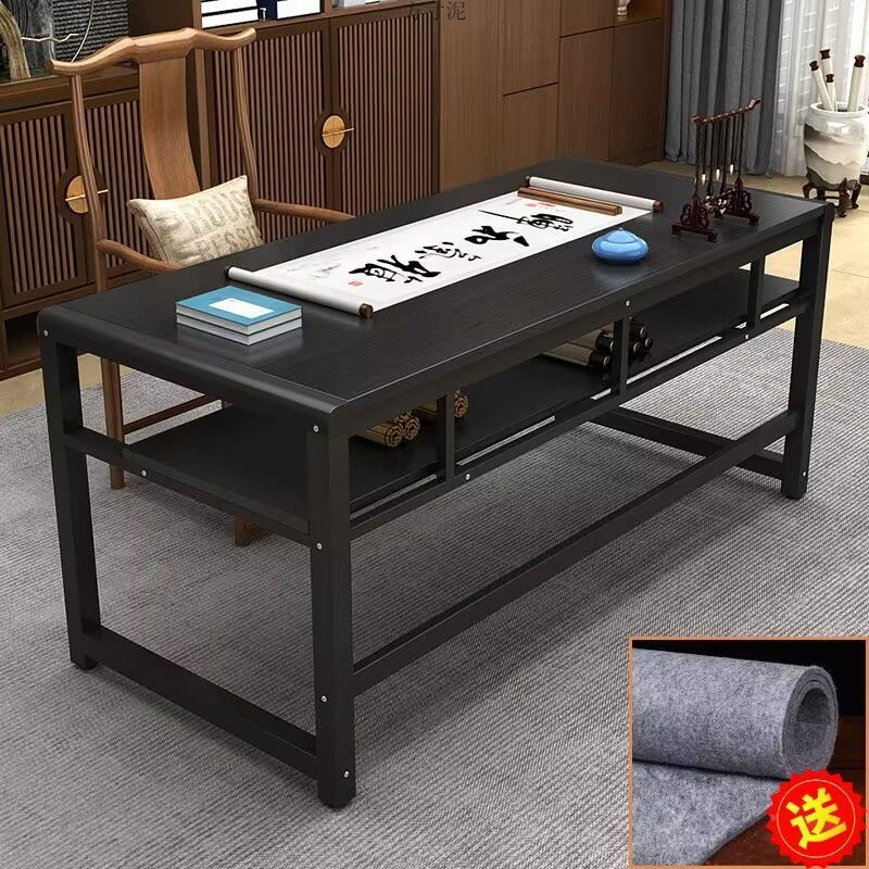 Desk Calligraphy Table Calligraphy and Painting Table Home Double-Layer Training Tutoring Class Painting Desk Writing Brush Writing Desk Computer Desk