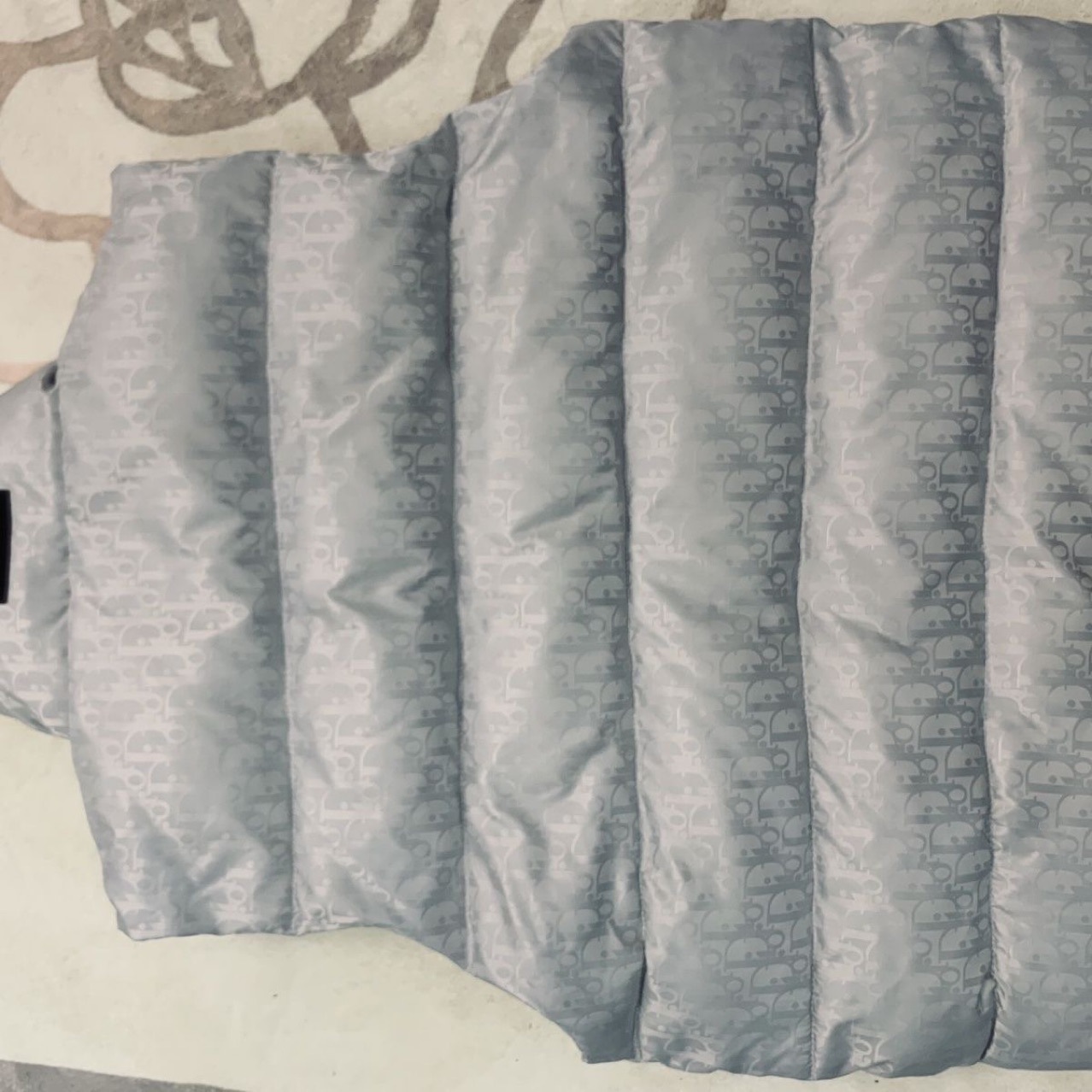 Autumn and Winter Dark Patterned Vintage Stand Collar Zip-Up White Duck down Filled New Men's down Vest Men Vest Coat