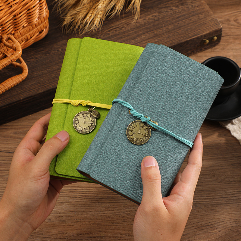 A6 loose-leaf strap creative hand Ledger retro notebook student hand gift notepad factory wholesale