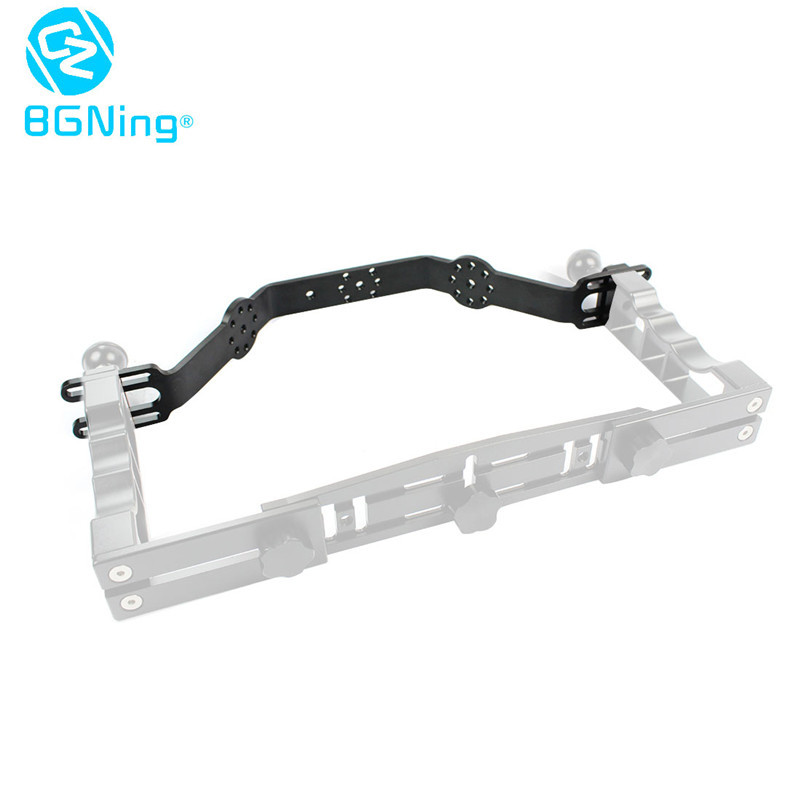 Bgning Aluminum Alloy Diving Photography Equipment Dual Handheld Bracket Handle Grip Suitable for Gopro13, Etc