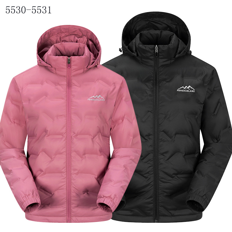 Wind Snow Wolf New Down Jacket Women's Winter Light Warm Jacket Men's Casual Hooded Mountaineering Clothes