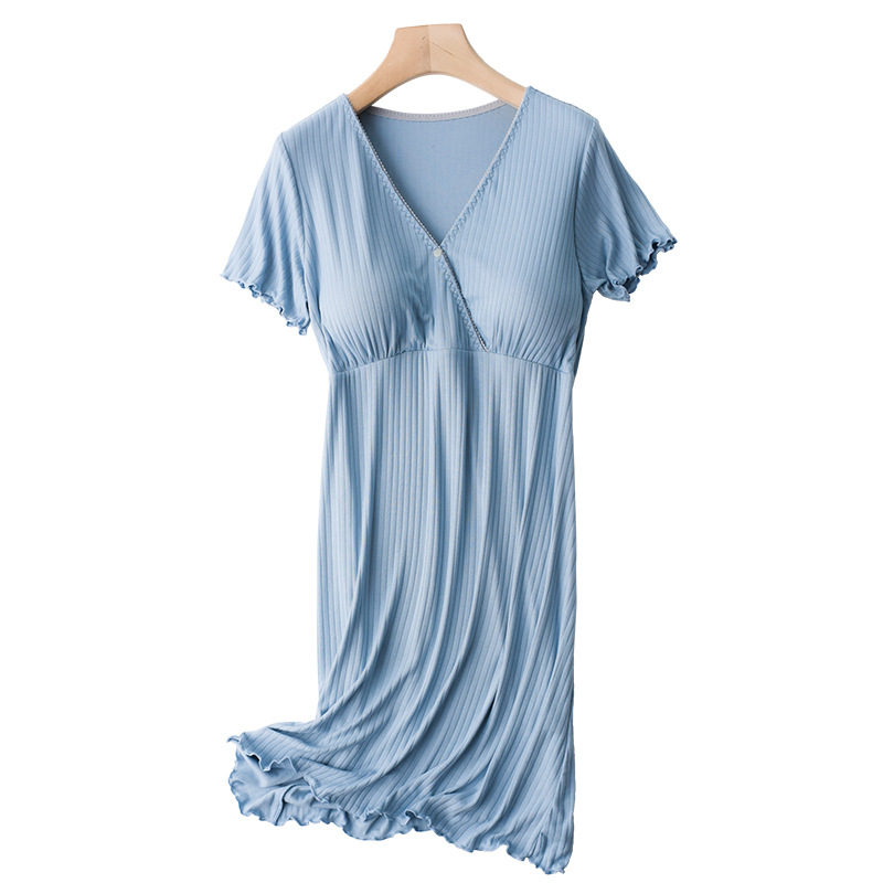 Pregnant women's dress summer thin postpartum nursing clothes fashionable spring and autumn maternity clothes pregnant women's nursing nightdress
