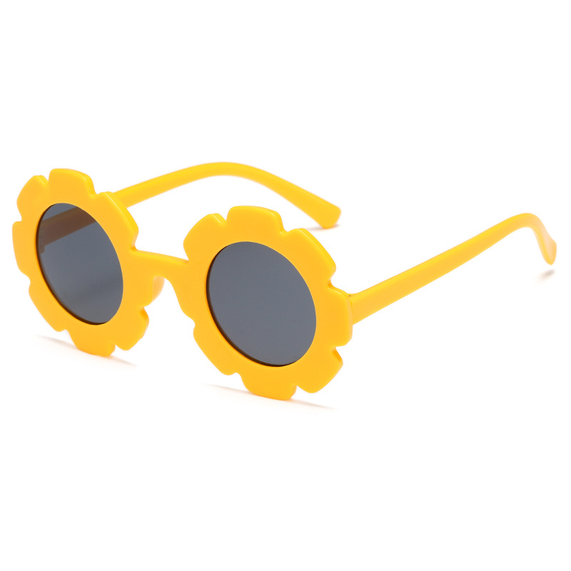 Sunflower children's sunglasses new cute outdoor sunscreen sunglasses European and American baby children's fun street cross-border glasses